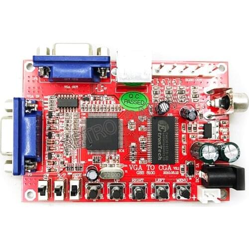 1pcs Professional VGA to CGA/CVBS/S-VIDEO Converter Arcade Game Video Converter Board for CRT LCD PDP Monitor High Definition