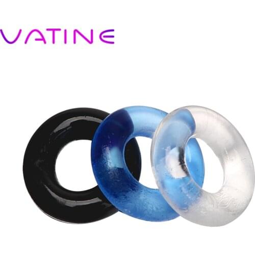 VATINE 3 pcs/set Penis Ring Penis Sleeve Sex Toys for Men Male Delay Ejaculation Silicone Cock Ring Adult Products