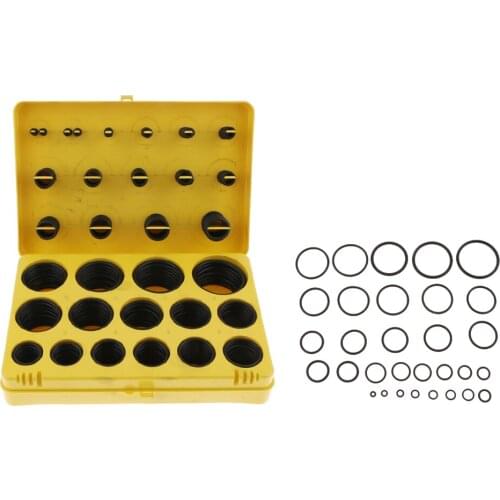 386 Pieces 30 Sizes Automotive Car Air Conditioner O-Ring Rubber Washers Gasket Assortment Kit Set Yellow