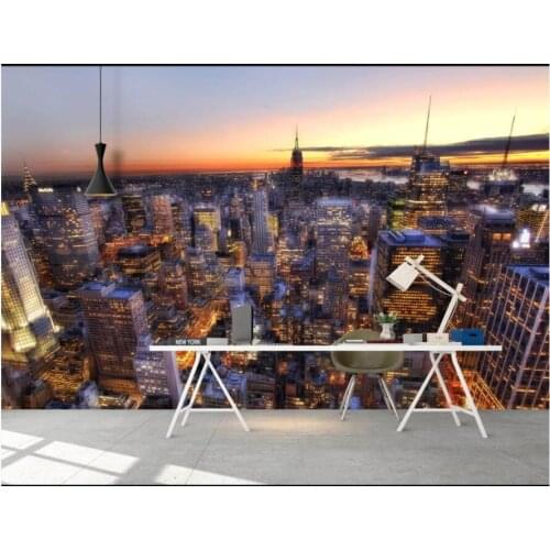 Custom photo 3d wallpaper Beautiful city night view background living room home decor 3d wall murals wallpaper for walls 3 d