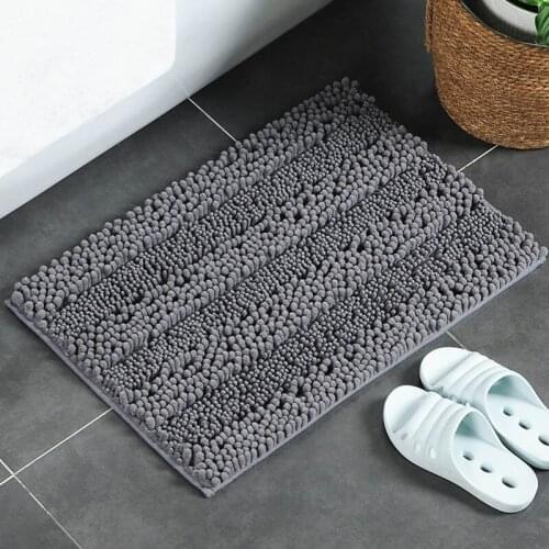 43*63cm Thicken Chenille Bath Mat Bathroom Rug Carpet for Living Room Floor Mat Tapete De Banheiro