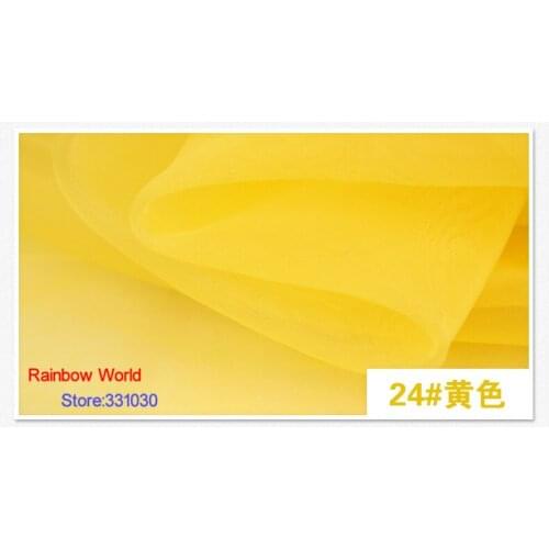 5 meter soft good density yellow mesh cloth fabric for DIY wedding veil children dress skirt material