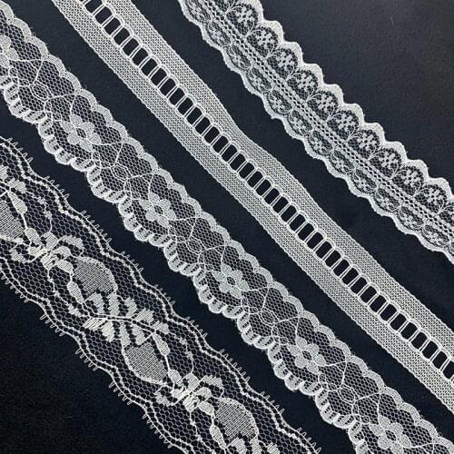 Black And White Lace Dress Skirt Accessories Clothes Decoration Lace Nylon Headdress DIY Handmade Accessories 1m
