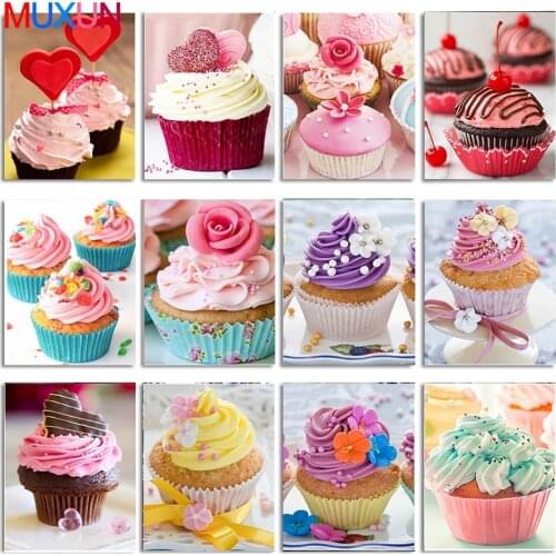 Muxun 5D Diy Diamond Painting Cartoon Cake Scenery Diamond Mosaic Cross Stitch Home Decor Gift Handmake Rp552