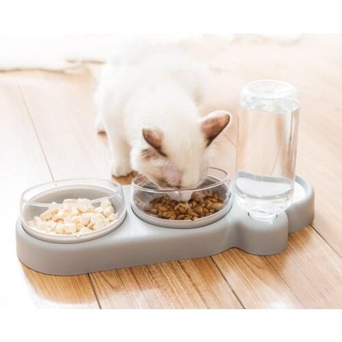 Cat Food Bowl Automatic Feeder Water Dispenser Pet Dog Cat Food Container Drinking Stand Dish Bowl Pet Supplies