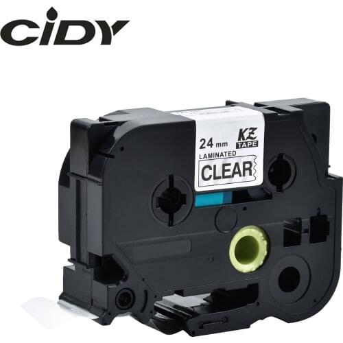 CIDY Tze 151 Tz151 Black on clear Laminated Compatible P touch 24mm tze-151 tz-151 tze151 Label Tape Cassette Cartridge