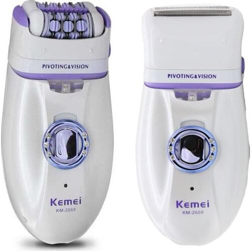 2-IN-1 Grainer & Epilator Women Electric Hair Removal Female Bikini Intimate Areas Shaving Machine Kemei Depilation Lady Shavers