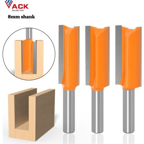 8mm Shank Double Flute Straight Bit Milling Cutter Wood Cutters Tungsten Carbide Router Bit Woodwork Tools