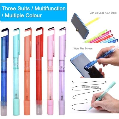 6pcs Gel Pen Multifunctional for Phone Holder Practical Student Pen School Stationery Gadgets