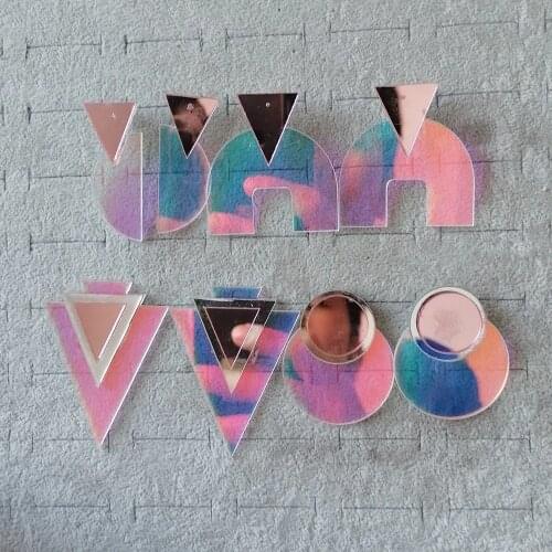 Geometric Colorful Acrylic Drop Earrings For Women Korean Style Lovely Transparent Laser Earrings