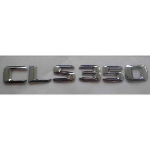 Chrome Shiny Silver ABS Car Trunk Rear Number Letters Words Badge Emblem Decal Sticker for Mercedes-Benz CLS350