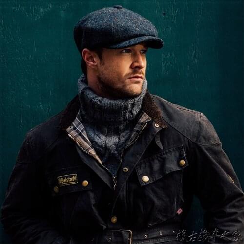 Casquette Dropshipping Wool Tweed Newsboy Cap Herringbone Men Women Gatsby Retro Hat Driver Flat Cap BLM98