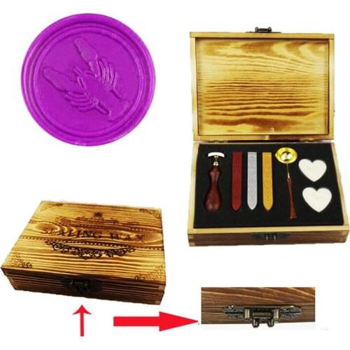 Lobster Wax Seal Stamp Set Vintage Classical Wax Stamp Kit for Cards Envelopes, Invitations, Wine Packages