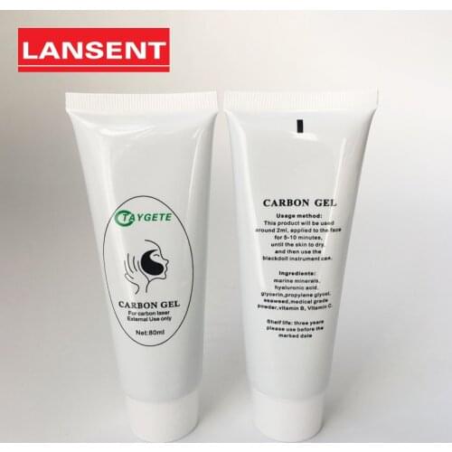 Direct Selling 10Pcs 80ml black doll instrument Laser Carbon Gel Skin pores Whitening cleansing Beauty Equipment Consumables