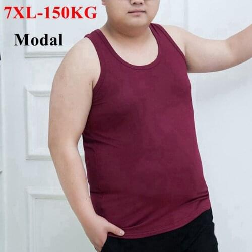 FAISIENS 6XL 7XL Tank Tops Plus Size Summer Mens Vest Super Black Army Green White Large Mens Sleeveless Cotton Undershirt