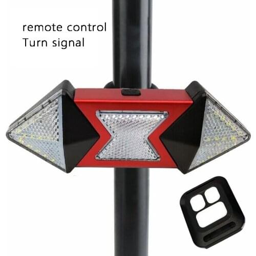 Bike Turn Signal Light Remote Bicycle Tail Light USB Rechargeable Rear Light Bicycle Warning Light