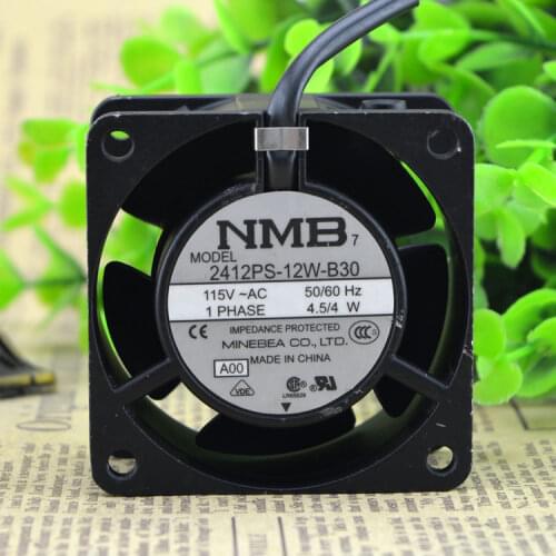 Brand new original 6CM 115V axial flow fan chassis / cabinet fan high temperature resistant 2412PS-12W-B30 4.5W