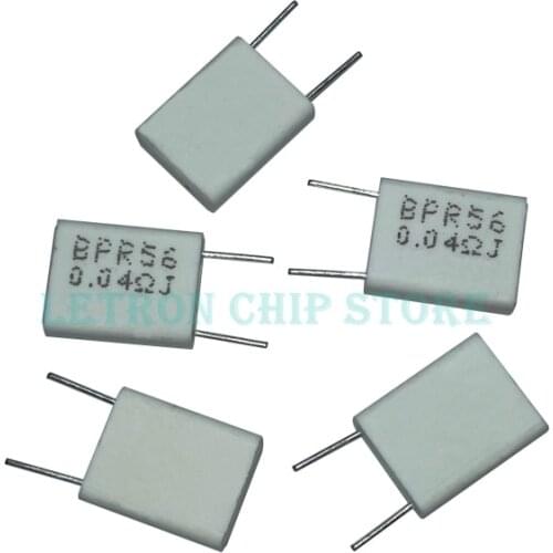 10pcs BPR56 5W 0.01 0.1 0.15 0.22 0.25 0.33 0.5 ohm Non-inductive Ceramic Cement Resistor 0.1R 0.15R 0.22R 0.25R 0.33R 0.5R