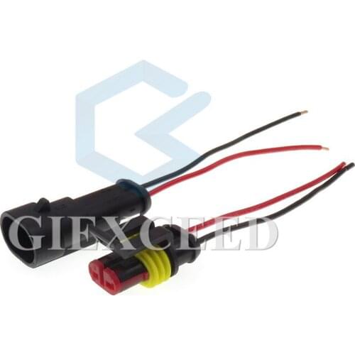 2 Sets Tyco/Amp 2 Pin 15326801/13510085 282104-1 Female Male Auto Connector Sealed Waterproof Plug With Wire Harness