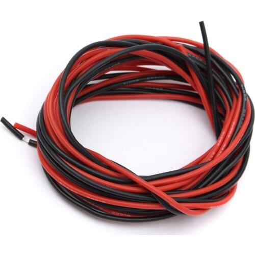 2 meters 8 AWG 8AWG Silicone Wire 8 Gauge Flexible Model Helicopter Car Battery Wires Rc Spare Part Parts Accessory Accessories