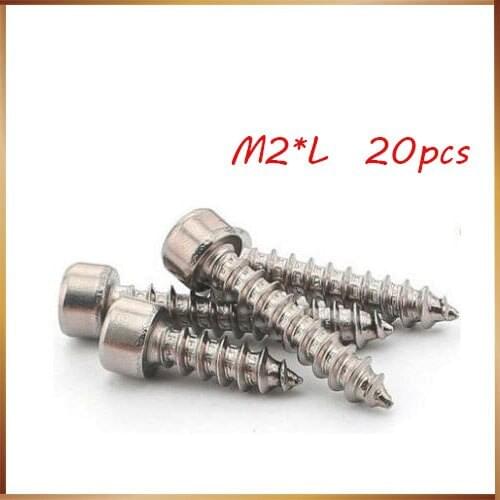 20PCS-M2*5/6/8/10/12 304 Stainless Steel Hexagon Tapping Screws / Model Self-Tapping / Audio Screws