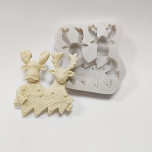 Christmas tree elk silicone mold DIY chocolate cake decorating mold Modeling baking tools