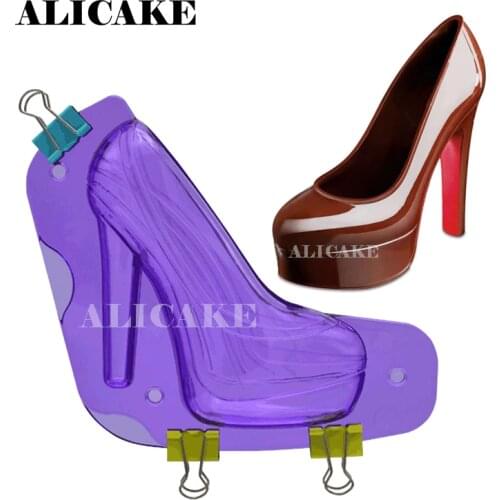 3D Chocolate Mold High Heels for Chocolates Polycarbonate Cake Molds Decoration Baking Pastry Tools for Bakery Form Mould Tray