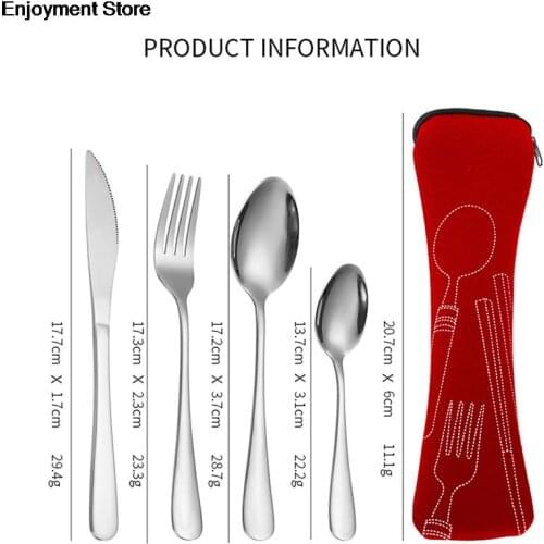 5Pcs Stainless Steel Knifes Fork Spoon Family Travel Camping Cutlery Dinnerware Cutlery Set Forks
