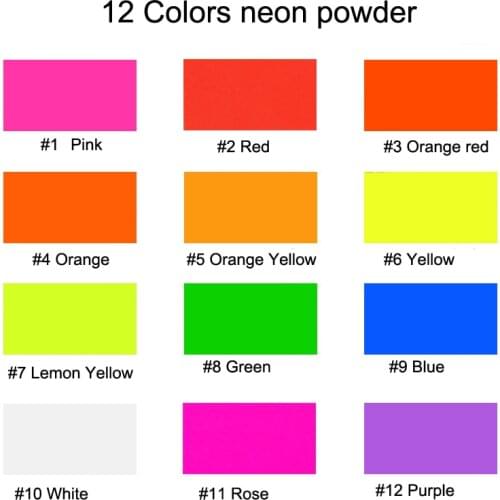50g/bag Nail Fluorescent Pigment Powder 12-Color Cosmetic Soap Pigment Powder Phosphor Gradient Neon Pigment Nail Glitter Powder