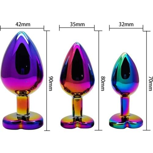 S/M/L Anal Plug Sex Toys Mini Round Metal Crystal Jewelry Women / Men for Butt Plug Small Unisex Adult Sex Store