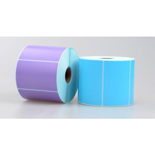 Color adhesive thermal sticker Label paper for thermal barcode printer 60*40mm with optional yellow,blue,oringe,green,violet