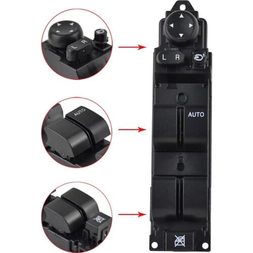 D652-66-350A D65266350A New Window Control Button Switch With Auto Folding Function For Mazda 2 Mazda 6 2008-2012