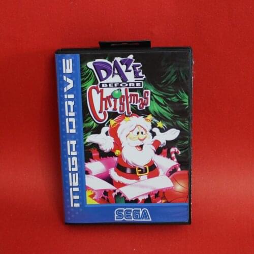 Daze Before Christmas 16 bit MD card with Retail box for Sega MegaDrive Video Game console system