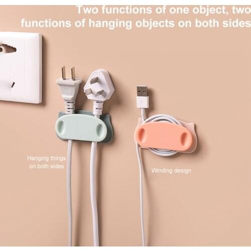 Cable Organizer Clips Cable Holder Cable Winder Desktop Tidy Management Storage Clips Holder For Mouse Headphone Wire Organizer