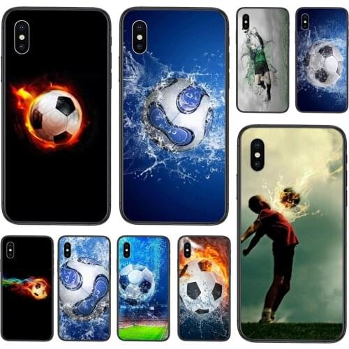 Design Pop Fire And Ice Football With Water Nouvel Black Waterproof Luxury Bumper Fashion For Huawei Nova 8 7 6 3 SE Mate 40 30