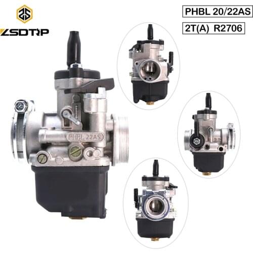 ZSDTRP 20mm 22mm Carburetor Dellorto PHBL 20AS/22AS 2T(A) R2706/R2707 For the Biland 250 Tiger Carburetor 2 Stroke Motorcycles