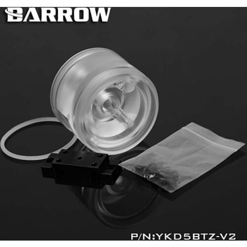 BARROW PC water cooling Pump Cover For D5/SPG40A Reservoir for water cooler Tank building YKD5BTZ-V2 PD5BTZ-V2