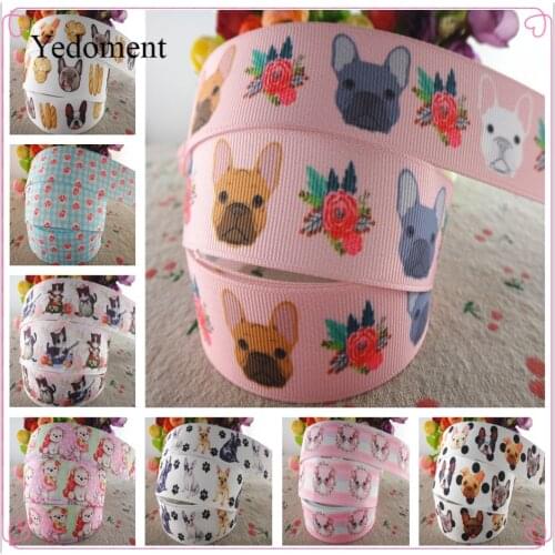 18071205, 1" 25mm 10 yards animals printed grosgrain ribbons DIY hairbows handmade materials