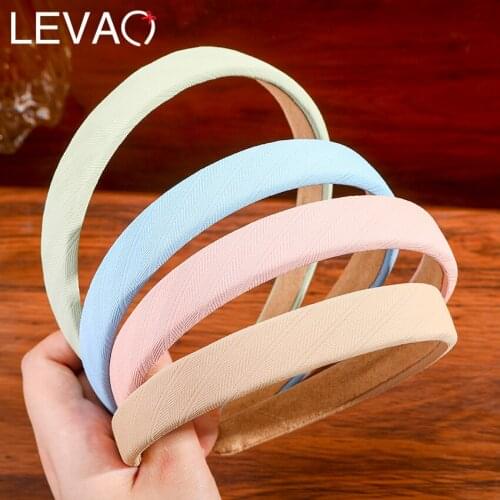 Levao Solid Color Padded Sponge Headbands For Women Hairbands Hoop Bezel New Hair Accessories For Girls Headwear