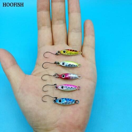 HOOFISH 10PCS/LOT Metal Jig Spoon Lure with Single hHok 3g/6g Shore Cast Artificial Hard Bait Small Jig Lure
