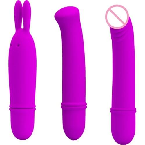 Small Cute Bunny Ears Bullet Vibrator Mini Rabbit Vibe Dildo Vibrators G Spot Clitoral Stimulation Adult Sex Products for Women