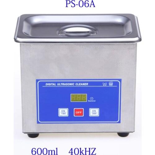 Mini Digital Ultrasonic Cleaner Metal Basket Washing Jewelry Watches Dental PCB CD 600ml 35W 40kHz Cleaner Bath