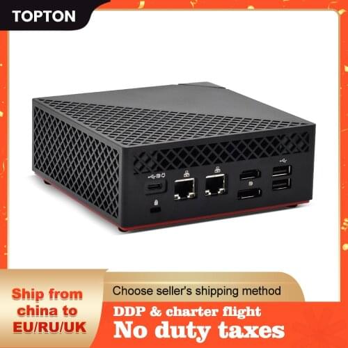 TOPTON Mini Computer AMD Ryzen 7 4800U 5 4500U 2*DDR4 NVMe SSD 2*LAN Desktop Gamer PC Windows 10 WiFi6 BT5.1 Type c charger