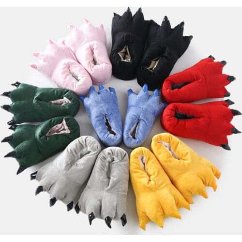 Cartoon Slippers Animal Claw Kigurumis Onesies Pajama Shoes Kid Adult Kawaii Funny Paws Casual Cosplay Prop Party Wear