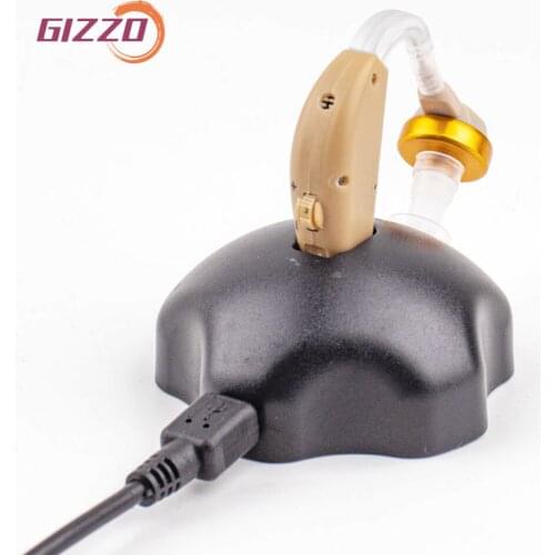 GIZZO Inexpensive Rechargeable Hearing Aids Adult And Elderly Digital Sound Enhancer With Volume Control And Noise Reduction