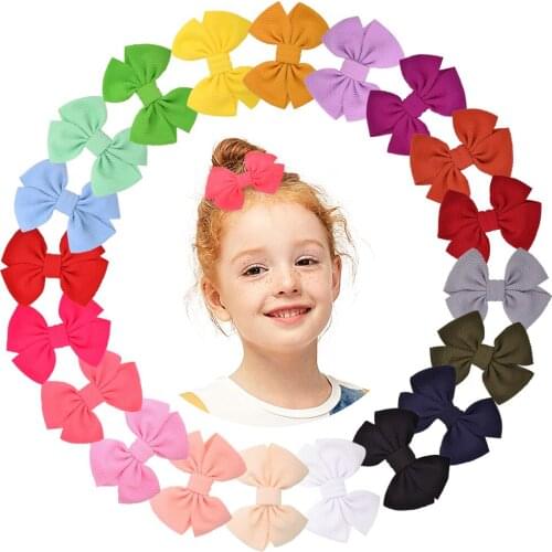 4.7 Inches Nylon Hair Bows With Clip For Baby Girls New Handmade Hair Clips Boutique Cute Barrettes Headwear Hair Accessories