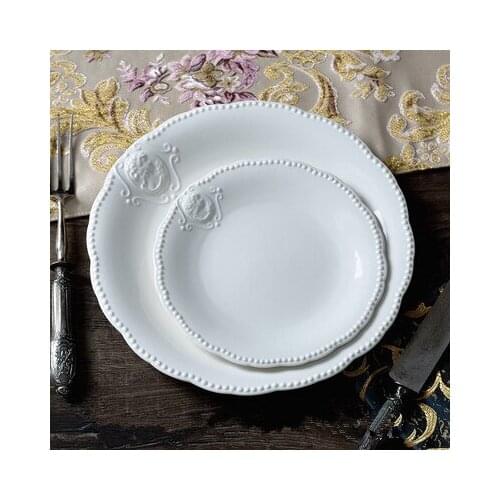 Solid Color Ceramic Dish Gourmet Flat Plate Western Food Fruit Pastry Snack Plate Home Decoration Gift Free Shipping