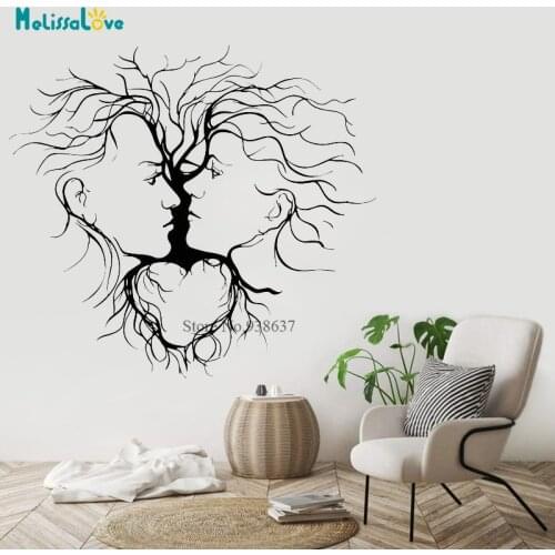 Special Tree Of Life Cuple Design Wall Decal Self-adhesive Murals Home Decor Living Room Removable Vinyl Wall Stickers BB205
