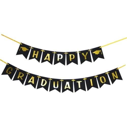 Congrats Grad Burlap Bunting Graduation Banner Decoration Hanging Classroom College High School Graduate Party Decors Flag