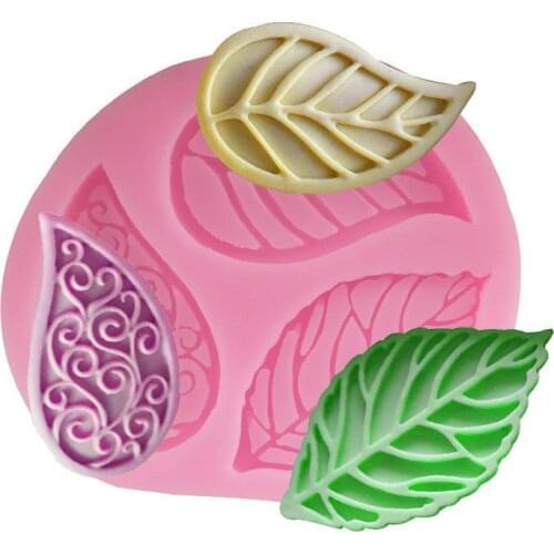 Variety of Leaves Fondant Silicone Mold for DIY Pastry Cupcake Dessert Lace Cake Decoration Kitchen Accessories Baking Tool